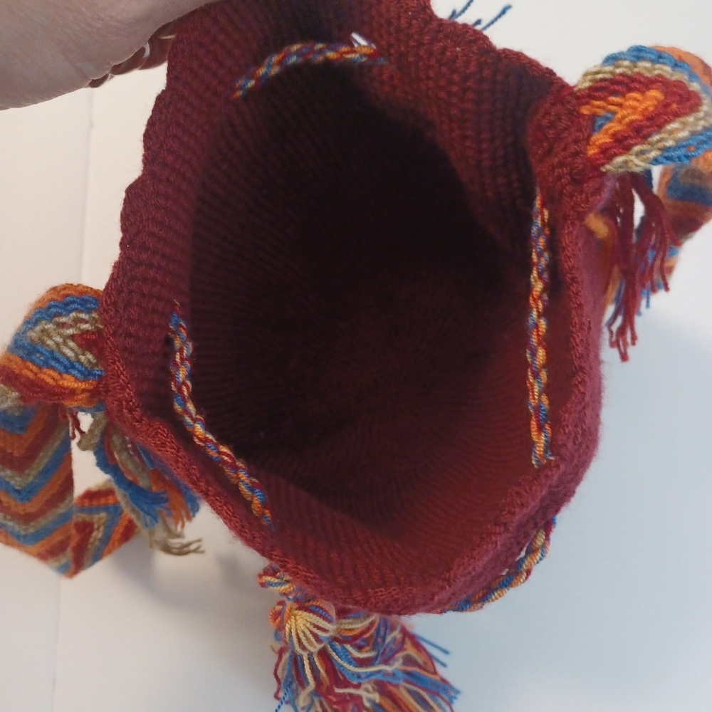 Wayuu Mochila Woven Handmade Boho Crossbody Purse - Picture 3 of 4